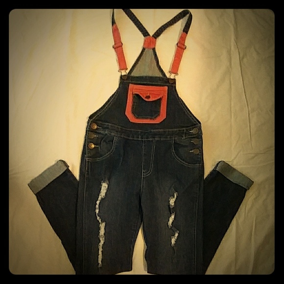 used denim overalls